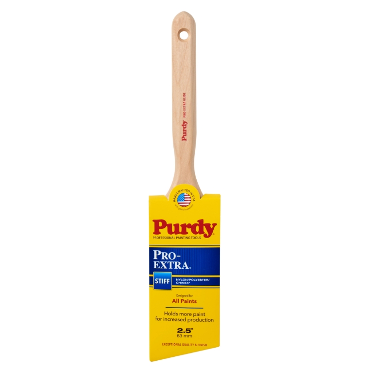 Purdy angled Pro-Extra brush in a keeper.